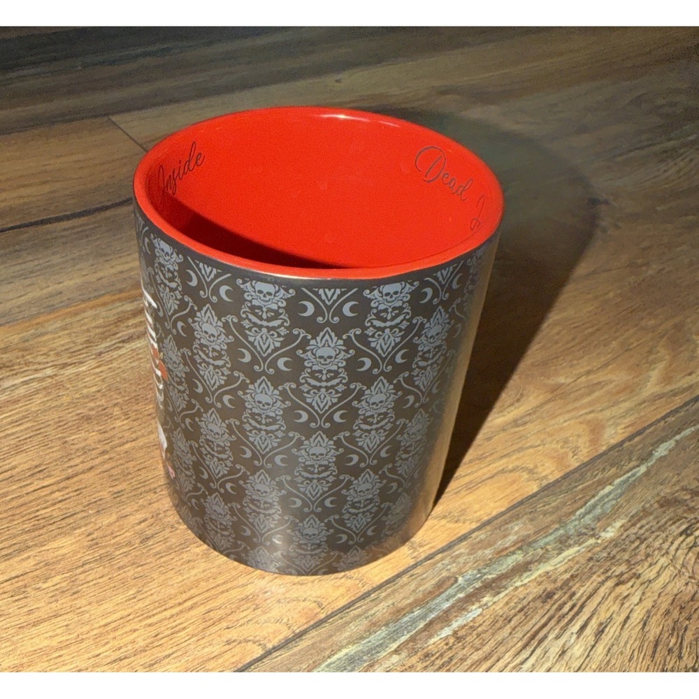 "Dead Inside" Spirit Halloween Floral Skeleton Coffee‎ Mug 20 oz Collectible - Picture 5 of 6